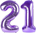 21 Balloon 40 inch Purple Number Balloons by Enyeopd