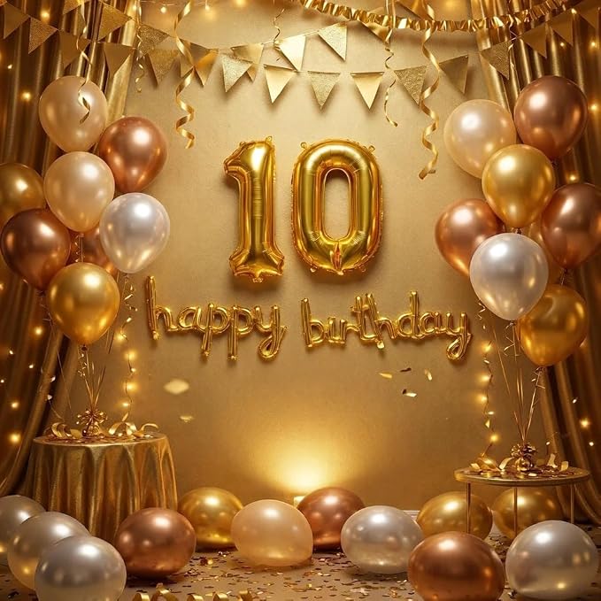20 Pieces Foil Mylar Number Balloons 0 to 9 Set - Image 2