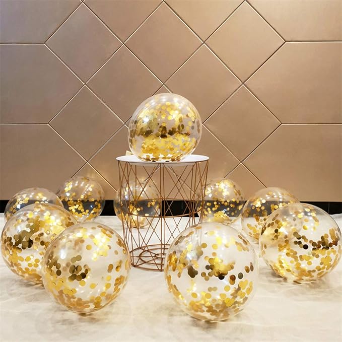 Gold Confetti Balloons - Image 3