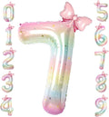 40 Inch Rainbow Number 7 Balloon Giant Foil Mylar Birthday Party Decor | Giant by TNCDJKPA