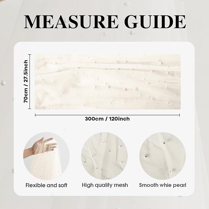 Artoid Mode 3PCS Pearl Beige Gauze Table Runner 120 Inch 10FT, Seasonal Sheer - Image 7
