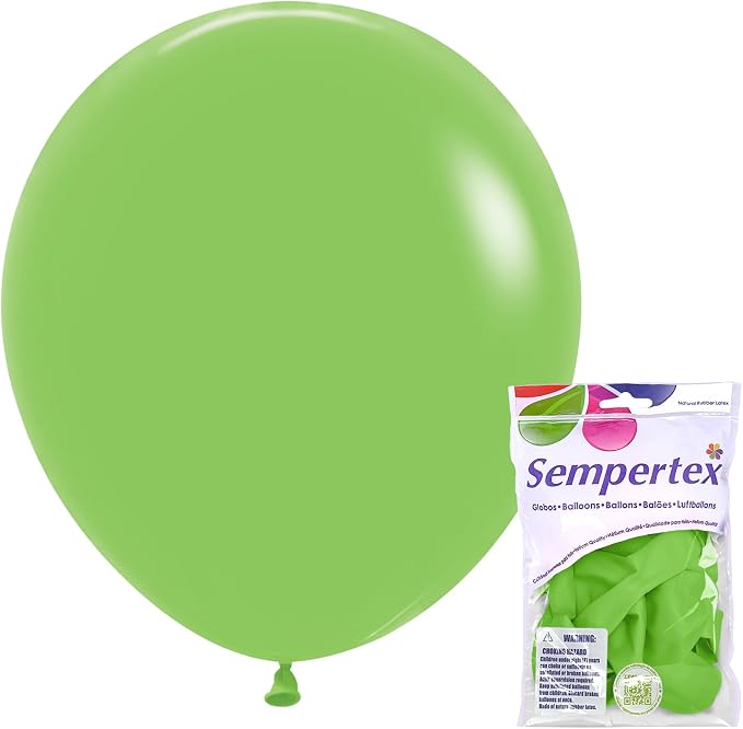 Sempertex Deluxe Key Lime Balloons, 18 Inch, vibrant color, ships uninflated by Sempertex