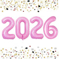 42 Inch 2026 Light Pink Foil Number Balloons by GOER