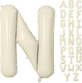 Letter Balloon 40Inch Cream White Big Alphabet Balloons Letter N | Giant Foil by YUNSHANGMO
