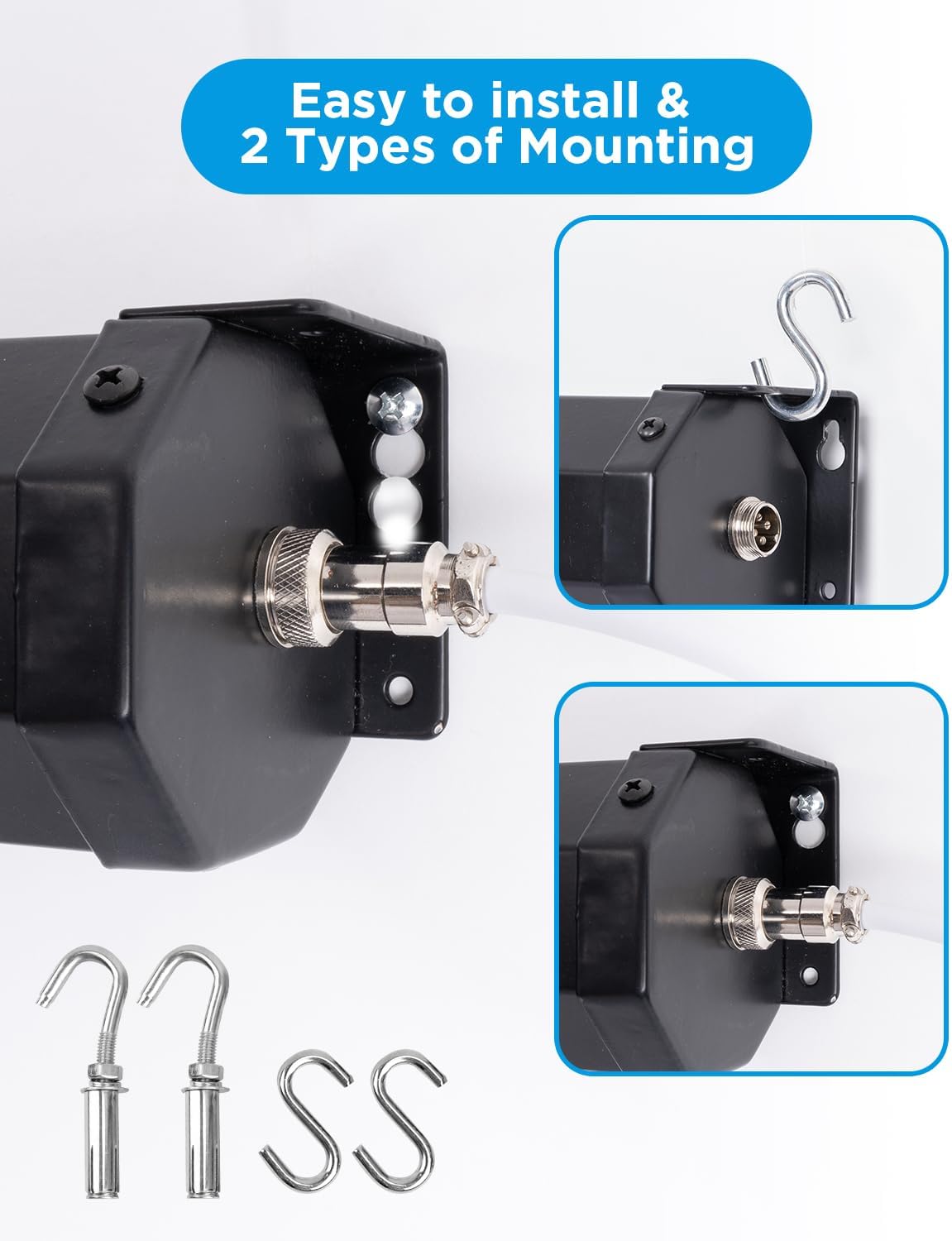 Projector Screen Motorized 100 Inch Electric Projector Screen with Remote Ceiling Mount Hooks, Pull Down Retractable Projection Screen Movie Screen Black 16:9, Automatic Projector Screen Roll Down