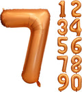 40 inch Orange Number 7 Balloon 7th Birthday Party Decorations | Giant Foil by Yeodong