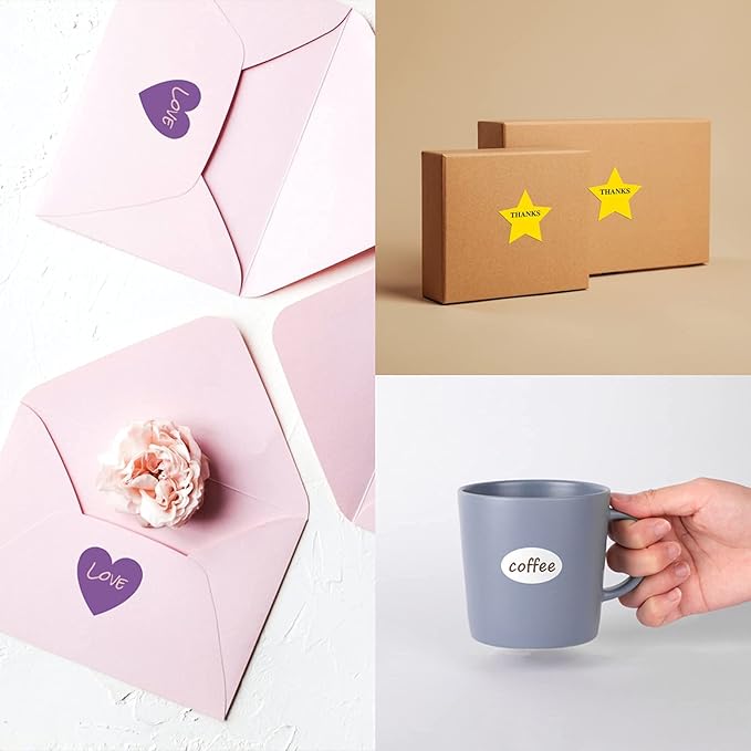 Custom Stickers Personalized Labels - Customized Stickers with Any Design Image Logo Text,Custom Thank You Label Stickers,Custom Stickers for Business Logo,100 Labels (Flower,4"x4")