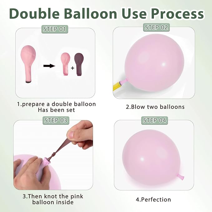 Green Pink Yellow Pastel Balloons Arch Kit, Double Stuffed, Party Decor. | Sage - Image 4