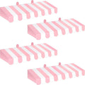Boao 4 Pack Pink Circus Awning Decoration 3D Pink and White Stripe Cardboard by Boao