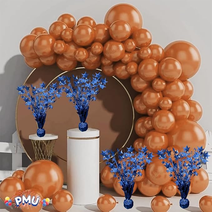 PMU 3 Pack Bursting Star Metallic Foil Spray Centerpiece-Royal Blue Balloon - Image 3