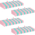Boao 4 Pack Pink Green Christmas Awning Decoration 3D Stripe Cardboard Awning by Boao