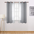 DWCN Grey Ombre Short Sheer Curtains by DWCN
