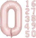 40 inch Pink Number Balloon Light Pink 0 Balloon Number 0 Balloon by Yeodong