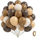 60pcs Brown Balloons 12inch by BAUANOOY