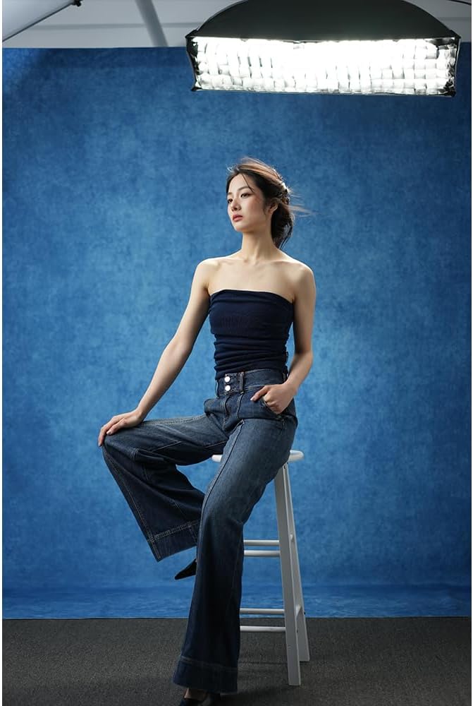 UrcTepics 8×12 ft Blue Fabric Photo Backdrops, Classic Abstract Texture Backdrop - Image 2