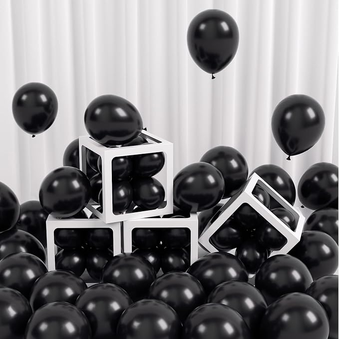 FOTIOMRG 120pcs 5 inch Black Balloons | Birthday, Graduation, Baby Shower by FOTIOMRG