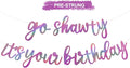 BEISHIDA Rainbow Purple Go Shawty It's Your Birthday Banner Decor NO DIY | by Beishida