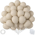 50pcs 12 Inch White Sand Latex Balloons | Premium Boho Nude Cream Beige Balloon by OWPFJG