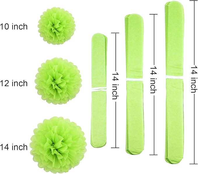 Livder Paper Flowers Bright Colorful Tissue Paper Pom Poms - Image 4