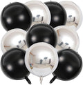 22 Inch Black and Silver Foil Balloons by KALOR