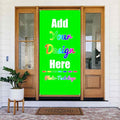 Custom Door Cover Banner, Lime | Personalize, Photo Text Logo Name, Background by ZOLRITH