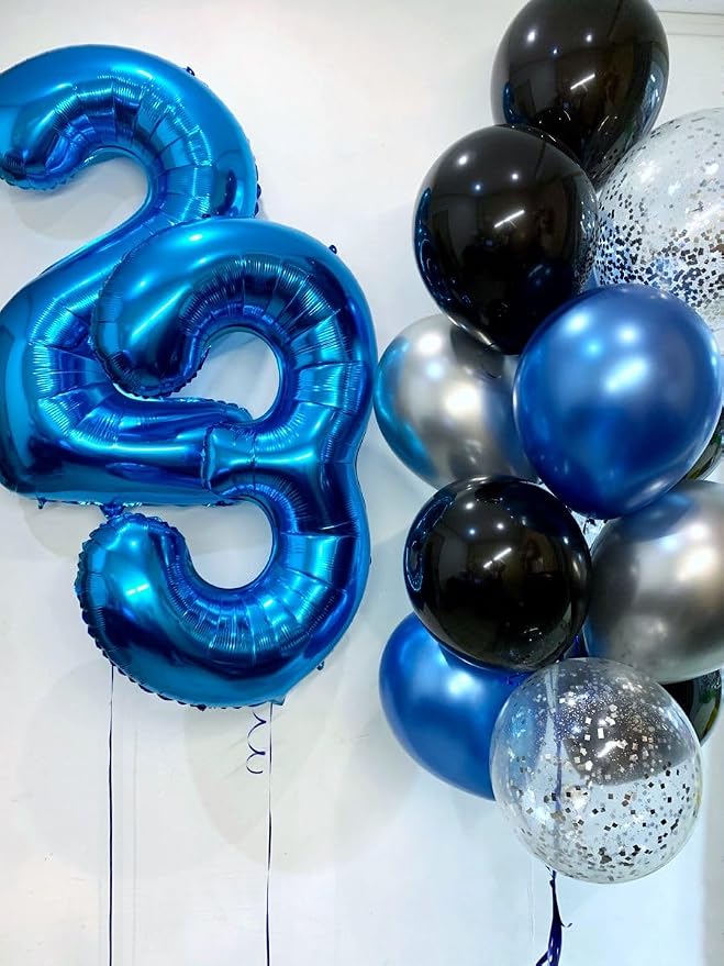 Numbers 20 Balloon 40Inch Blue Balloons - Image 3