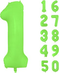 Fluorescent Green Number Balloon 40 inch Giant Foil Helium Balloons Green by Yeodong