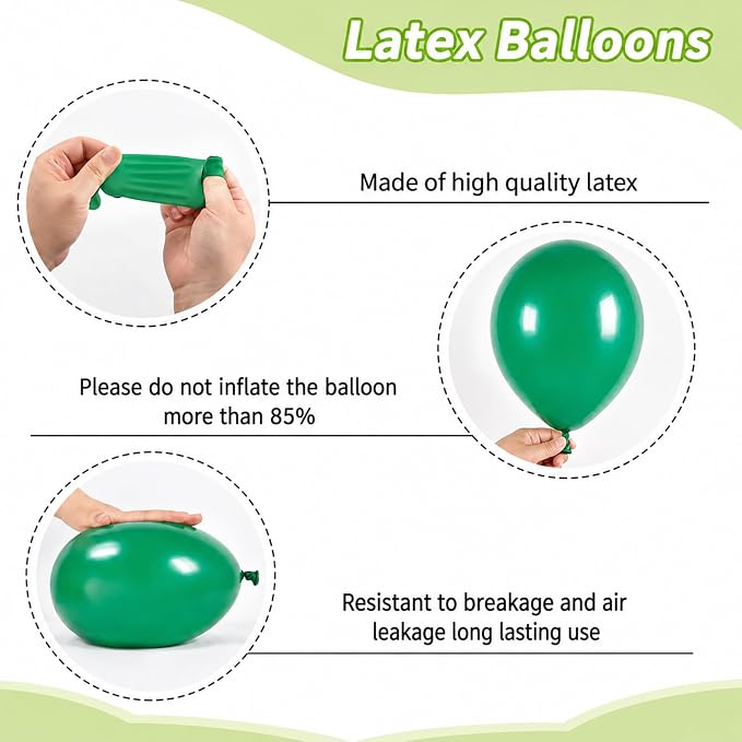 Golf Balloons, 12 Inch Green Yellow Balloons - Image 3