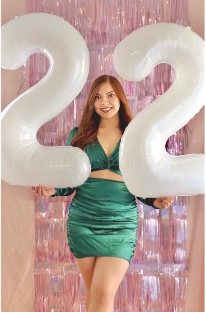 White Number 3 Balloon 40 Inch, 3rd Birthday Party Decorations Men Women | Foil - Image 4