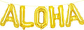 16 Inches ALOHA Letter Balloons Banner by Broeify