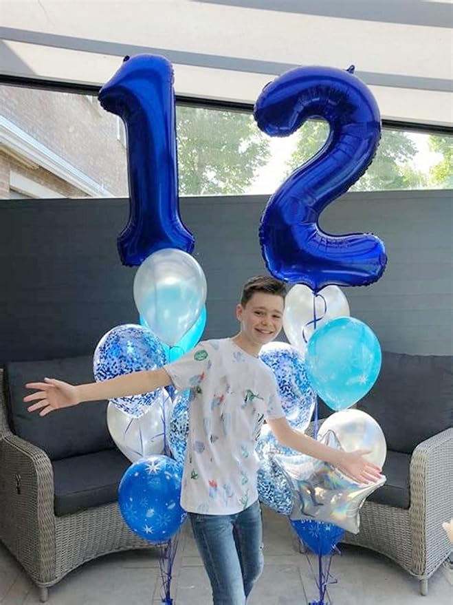 21 Balloon Numbers 40Inch for 21 Year Old Birthday Decorations, Dark Blue | - Image 4