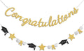 Congratulations Banner Gold Graduation Decorations Class of 2026 Prestrung by Vofrise