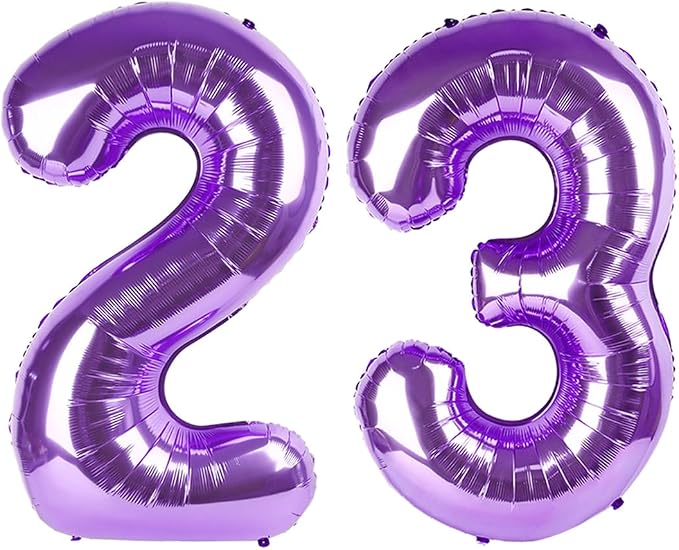 23 Balloon Number 40 Inch Purple Balloons by Mluchee