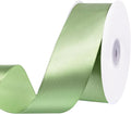 woric Sage Green Satin Ribbon 1 1/2 Inch 60 Yards | Single Face Light Green by woric