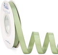 Ribbli Dusty Sage Satin Ribbon Double Faced Satin 3/8 Inch x Continuous 25 by Ribbli