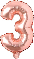 16" inch Single Rose Gold Alphabet Letter number Balloons Aluminum Hanging Foil by REIANS