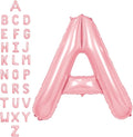 SUWEN 40 Inch Pink Large A Letter Balloons Big Foil Helium A-Z | Jumbo Mylar by SUWEN