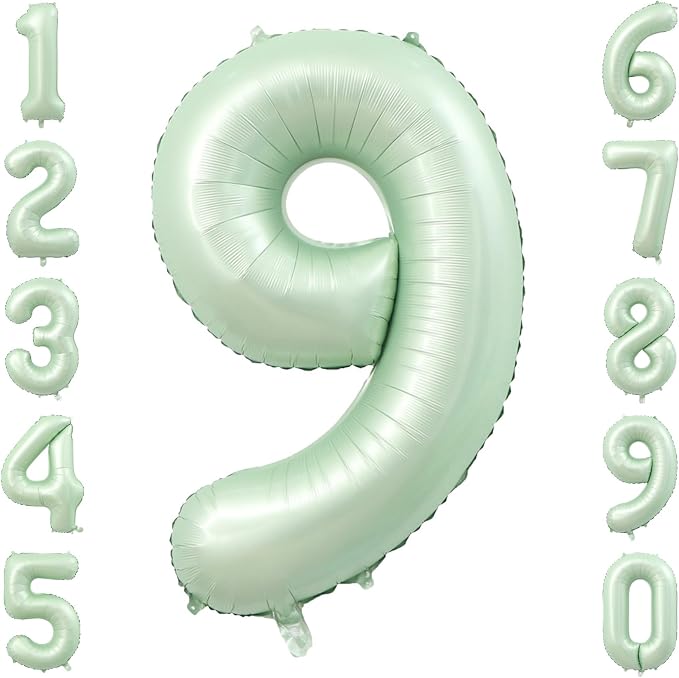 Olive Green Number 9 Balloon 40 Inch, Photo Prop by Unknown