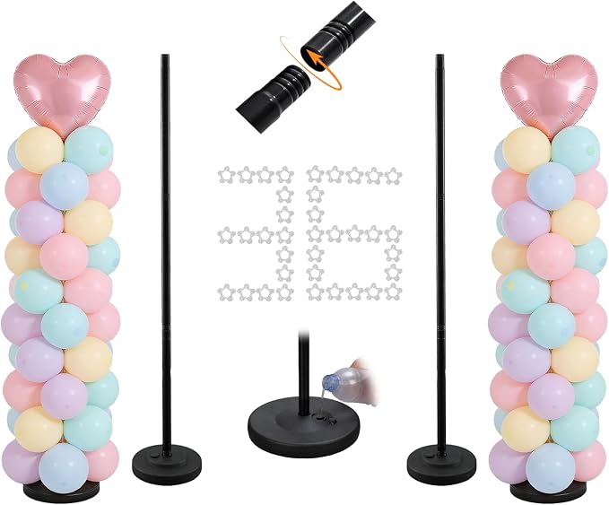 Balloon Stand 15-56 Inch Height Adjustable Balloon Stands by HOME+RIGHT