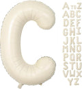 Cream Letter C Balloons, 40 Inch Balloons Letter C Mylar Helium Large C Balloon by BBPOOL