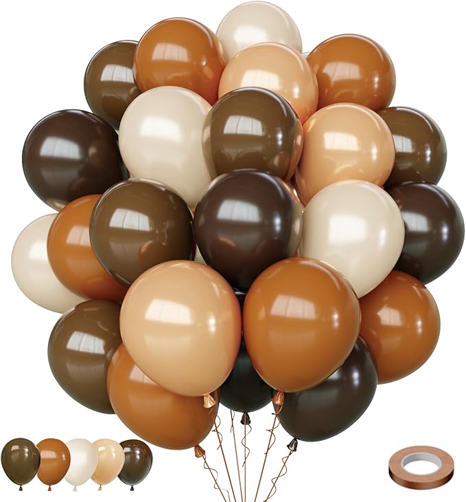 Brown Balloons, Tan Cocoa Coffee Beige Nude Latex Balloon by Mobacurty