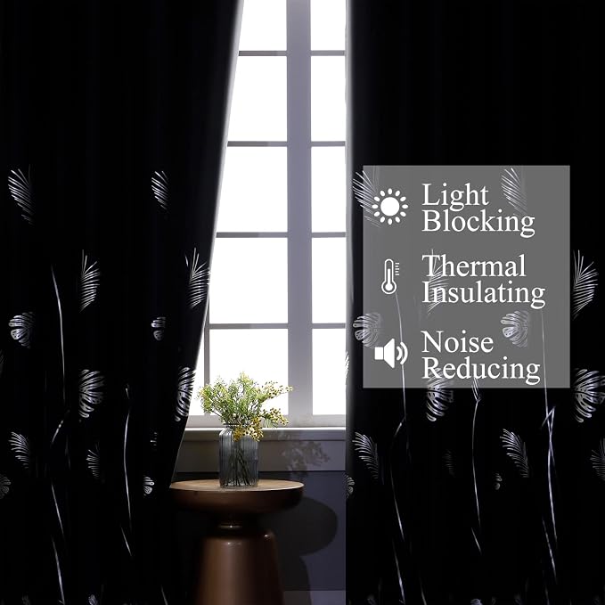 Blackout Curtains Drapes Energy Saving Light Blocking Blacout Curtains - Image 6