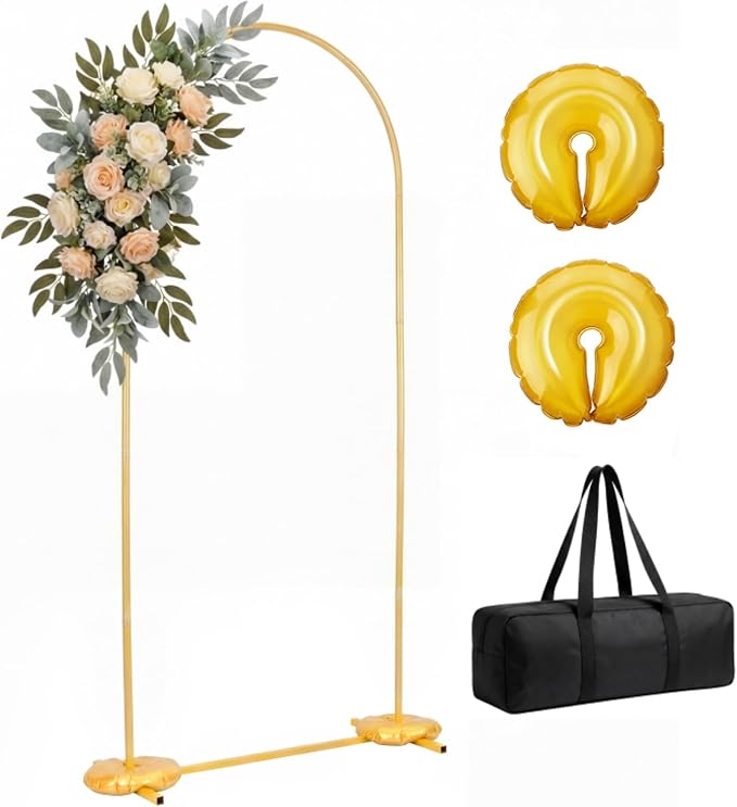 Frienda Gold Wedding Photo Arch Backdrop Stand Balloon Arch Stand by Frienda