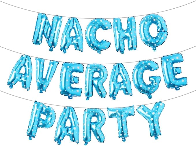 NACHO AVERAGE PARTY Blue Star Fiesta Mexican Decoration by RUIANSI