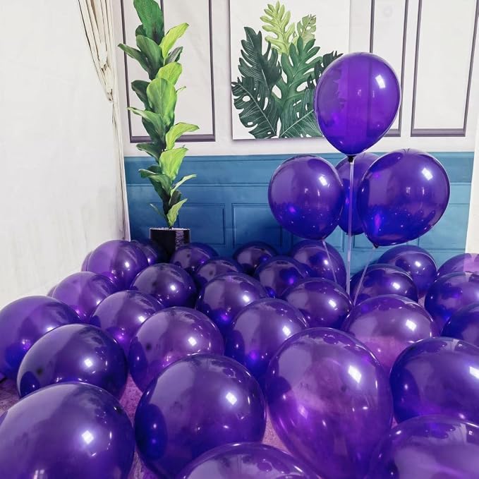300 Pack Dark Purple Balloons 12 inch Dark Purple Latex Party Balloon Bulk - Image 6