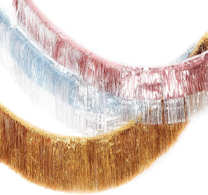 Premium Gold Fringe Tinsel Garland - Image 7