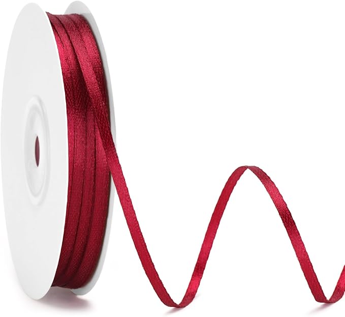 KINGLAKE Burgundy Satin Ribbon by KINGLAKE