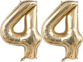 Light Gold Number 44 Foil Balloons 40 Inch White Gold 44 Mylar Balloon | 44th by ANGEL+Q+HOUSE