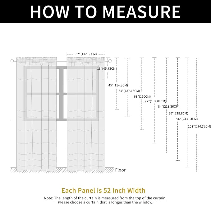 SpaceDresser Sheer Voile Window Treatment Rod Pocket Curtain Panels - Image 7