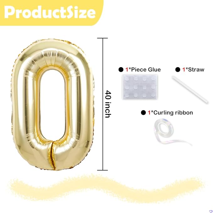Light Gold 43 34 Balloon Numbers, 40 Inch Large 43th 34th Birthday Balloons - Image 2